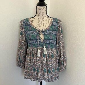 Lucky Brand Peasant Blouse